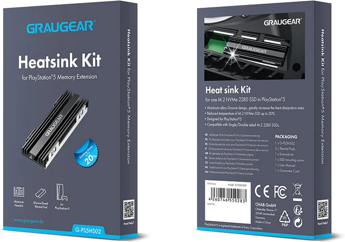 Graugear G-PS5HS02, Kühler für PS5 SSD-Speichererweiterung