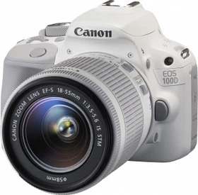 Canon EOS 100D weiß mit Objektiv EF-S 18-55mm 3.5-5.6 IS STM