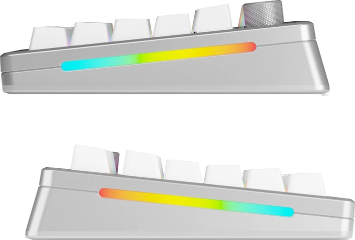 Glorious GMMK 3 Pro Wireless 75% Pre-built Gaming Keyboard, silber, LEDs RGB, Glorious Fox MX, USB, US