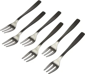 Alessi KnifeForkSpoon Fischgabel mattiert, 6 Stück