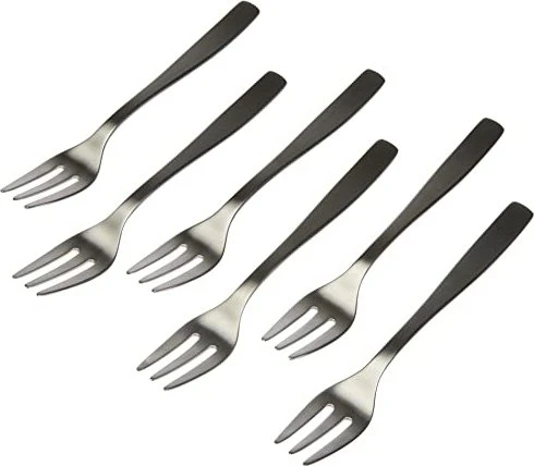 Alessi KnifeForkSpoon Fischgabel mattiert, 6 Stück