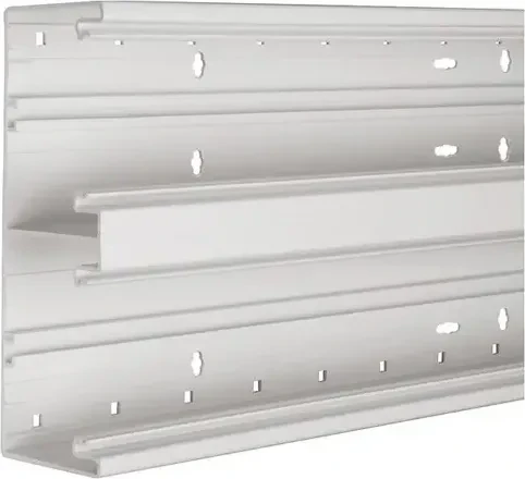 Hager Brüstungskanal-Unterteil PVC frontrastend BR 68x210mm OT 2x80mm in lichtgrau