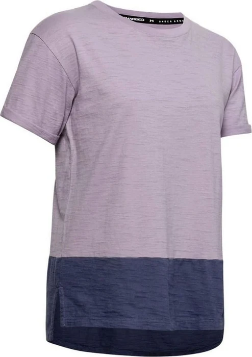 Under Armour Charged Cotton Funktionsshirt kurzarm violett (Damen)
