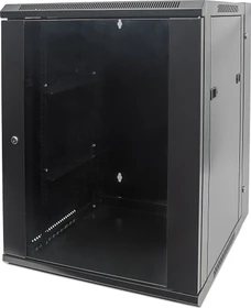 Intellinet Wandschrank 15HE, Sicherheitsglastür, IP2X, schwarz, 550mm tief