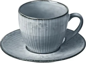 Broste Copenhagen Nordic Sea Tasse mit Untertasse 150ml soft blue, 2-tlg.