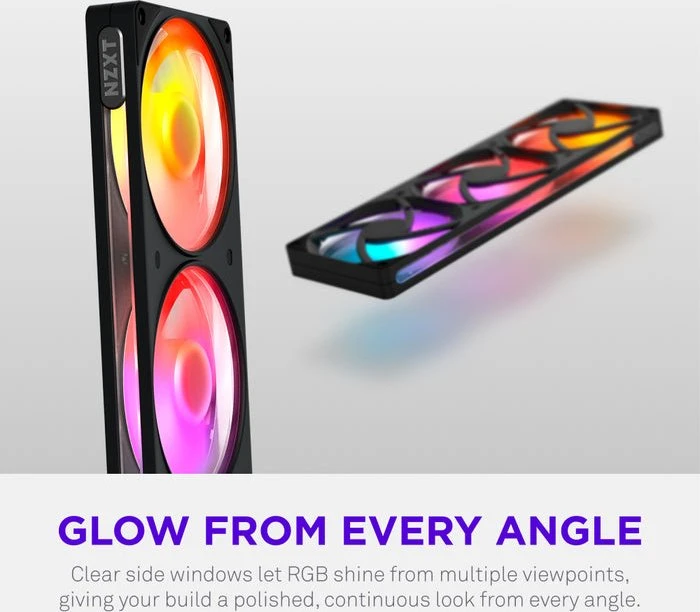 NZXT F360 RGB Reverse, schwarz, 3x 120mm