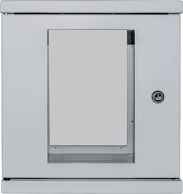 Intellinet 10" Wandschrank 6HE, Sicherheitsglastür, hellgrau, 300mm tief