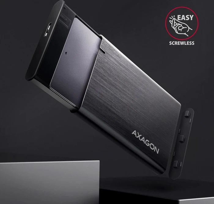 Axagon Raw Box Festplattengehäuse, schwarz, 2.5", USB 3.0 Micro-B