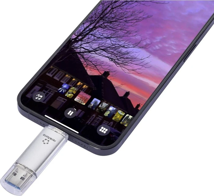 Renkforce RF-USBOS-220 32GB silber, USB-A + USB-C, USB 3.2 Gen 1×1