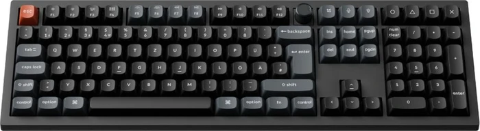 Keychron V6 Ultra 8K Wireless, schwarz, LEDs RGB, hot-swap, Keychron Silk POM RED, USB/Bluetooth, DE
