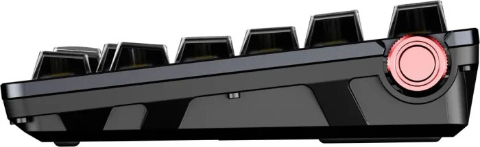 FiiO KB3 HiFi Tastatur mit integriertem Kopfhörerverstärker, schwarz/transluzent, Gateron G Pro 3.0 YELLOW, USB, US