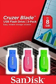 SanDisk Cruzer Blade 8GB blau/grün, USB-A, USB 2.0