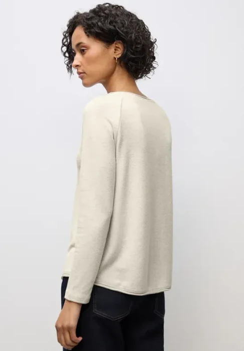 Street One Soft Melange Shirt langarm tusk cream mel. (Damen)