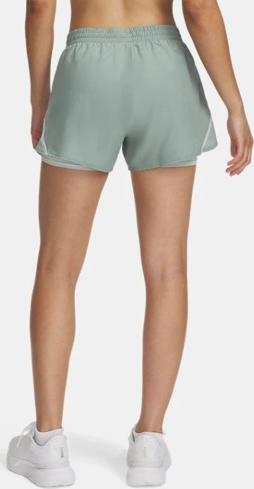 Under Armour Fly By 2-in-1 Laufhose kurz silica green/hydro green/reflective (Damen)