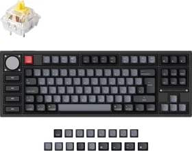 Keychron Q3 Pro SE, schwarz/blaugrau, LEDs RGB, hot-swap, Keychron K Pro BANANA, USB/Bluetooth, DE