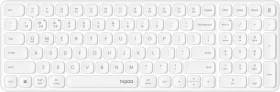 Rapoo E9310M Multi-mode Wireless Ultra-slim Keyboard, weiß, USB/Bluetooth, DE (12577)