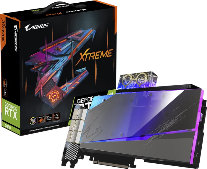 GIGABYTE AORUS GeForce RTX 3080 Xtreme Waterforce WB 10G (Rev. 1.0), 10GB GDDR6X, 3x HDMI, 3x DP