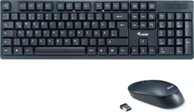 Equip Kabelloses Tastatur- und Mausset schwarz, USB, DE
