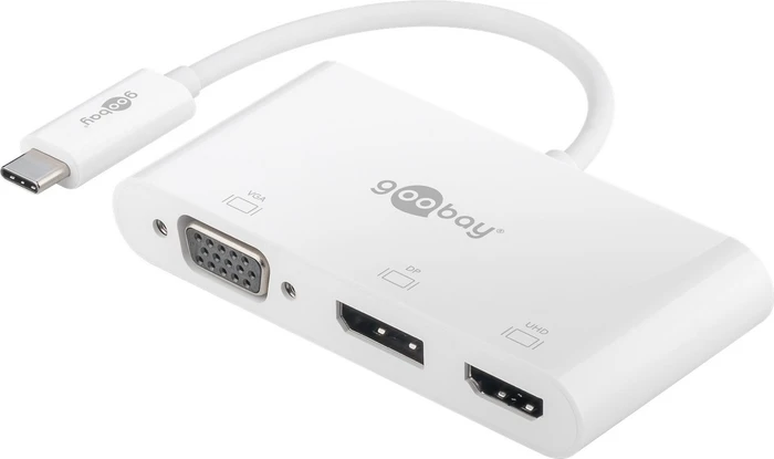 Wentronic Goobay Multiport-Adapter HDMI, DisplayPort, VGA, USB-C 3.0 [Stecker]