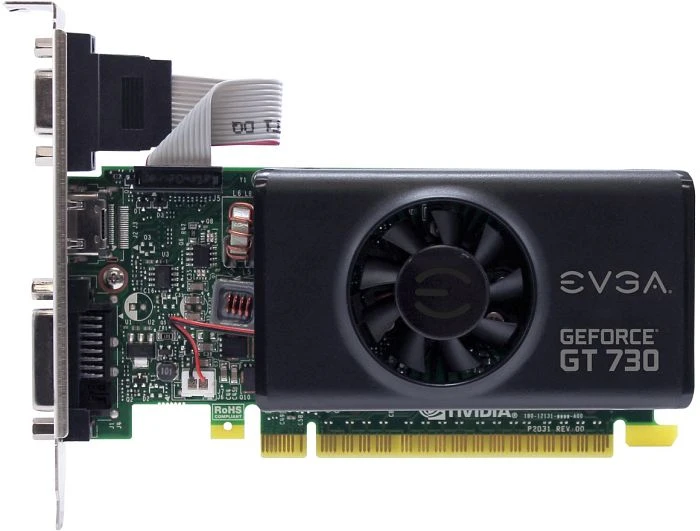 EVGA GeForce GT 730 low profile, 2GB GDDR5, VGA, DVI, HDMI
