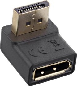 InLine DisplayPort [Buchse] auf Displayport [Stecker] Adapter oben gewinkelt (17199O)