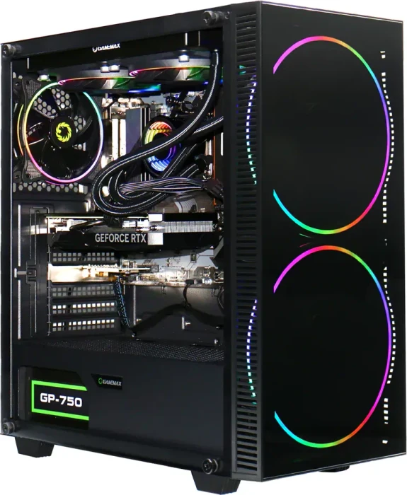 Hyrican Gamemax Black Hole 7815, Ryzen 5 7500F, 16GB RAM, 1TB SSD, GeForce RTX 5070