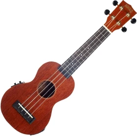 Mahalo Java Series Soprano Ukulele, Electric Acoustic, Transparent Brown