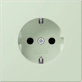 Jung SCHUKO-Steckdose, 16 A 250 V ~, Schraubklemmen, Duroplast lackiert, Serie LS, vert anglais pâle