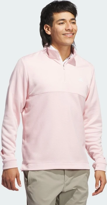 adidas Ultimate365 Textured Quarter-Zip Pullover sandy pink (Herren)
