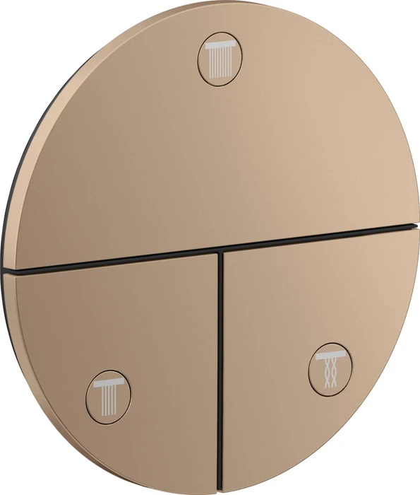 Hansgrohe Axor ShowerSelect ID rund Kontrollfeld Ventil für 3 Verbraucher polished red gold