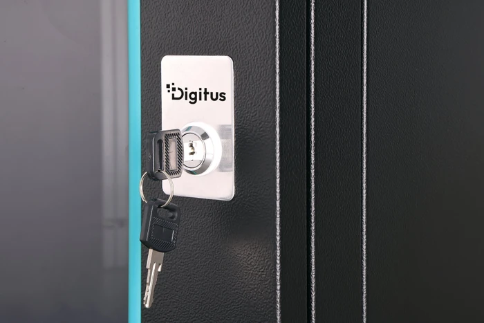 Digitus Dynamic-N Serie 19" Wandgehäuse 7HE, unmontiert, Sicherheitsglastür, IP2X, RAL 9005, 600mm tief