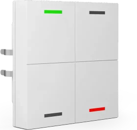 MDT Taster Light 55 4-fach reinweiß glänzend, Temperatursensor