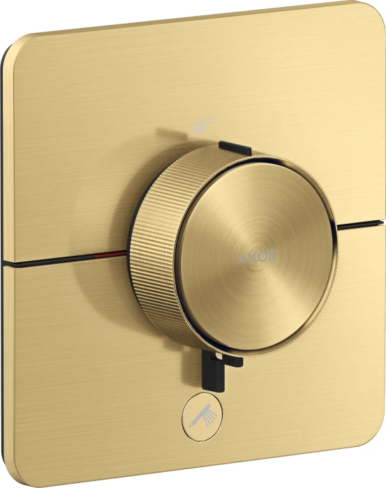 Hansgrohe Axor ShowerSelect ID softsquare Thermostat für 1 Verbraucher und einen zusätzlichen Abgang brushed gold optic