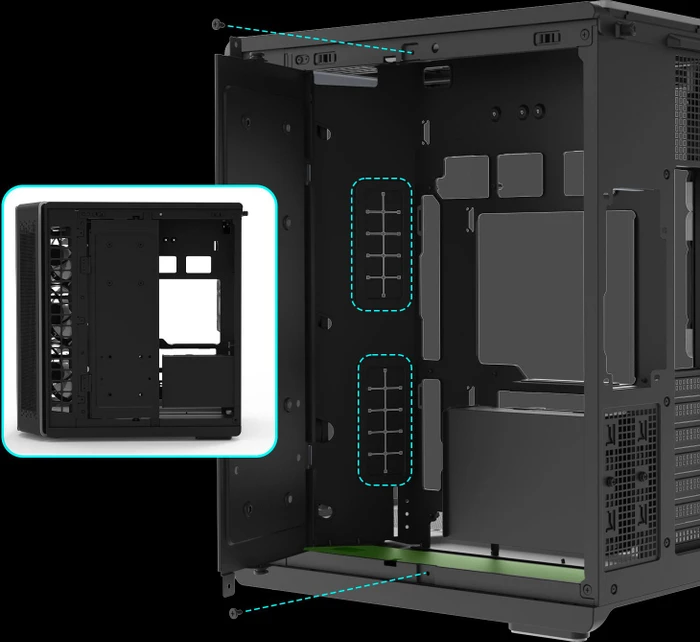 Zalman P60 Black, Glasfenster