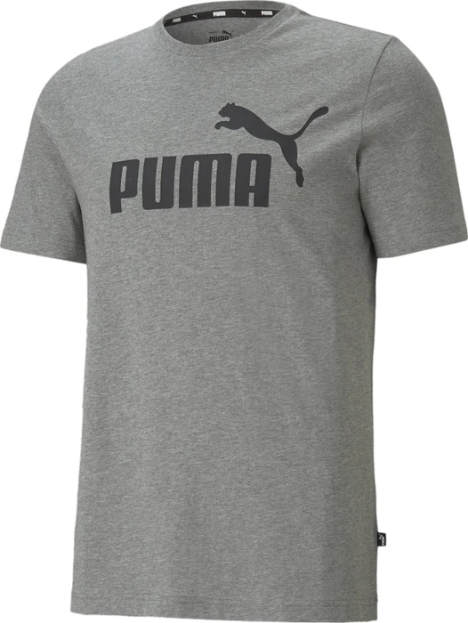 Puma Essentials Logo T-Shirt kurzarm medium grey heather (Herren)