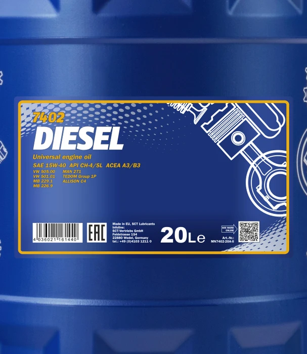 Mannol Diesel 15W-40 20l