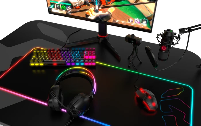Krom Kasic TKL, LEDs RGB, RED Switches, USB, ES