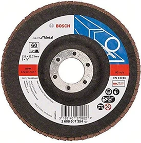 Bosch Professional X551 Expert for Metal Fächerschleifscheibe gerade K60, 125x22.23mm, 1 Stück