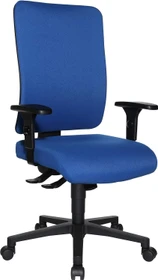 Topstar Open X (P) Bürostuhl inkl. Armlehnen, Fußkreuz Kunststoff schwarz, Bezug Stoff blau