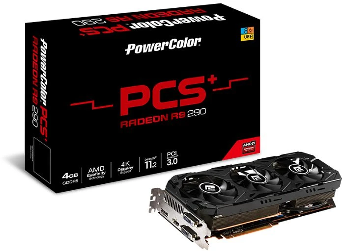 PowerColor Radeon R9 290 PCS+, 4GB GDDR5, 2x DVI, HDMI, DP