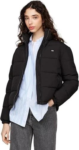 Tommy Hilfiger Cropped Essential Puffer Jacke schwarz (Damen)
