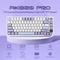 Ajazz AK820 Pro Wireless, White Purple, LEDs RGB, hot-swap, Ajazz Flying Fish, USB/Bluetooth, US Vorschaubild