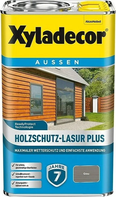 Xyladecor Holzschutz-Lasur grau, 2.5l