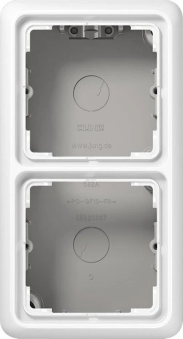 Jung Serie CD Aufputz-Kappe 2fach Duroplast, alpinweiß
