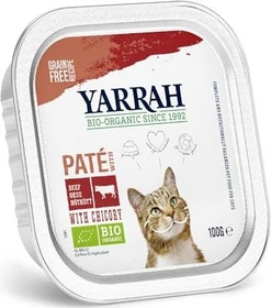 Yarrah Organic Cat Food Pâté with Beef and Chicken, 1.60kg (16x 100g)