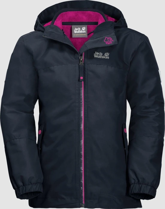 Jack Wolfskin Girls Iceland 3in1 Funktionsjacke midnight blue (Junior)