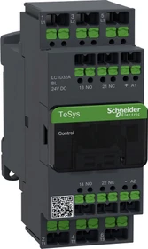 Schneider Electric Leistungsschütz LC1D 3p, +1S+1Ö, 15 kW, 32 A, 400 V AC3, Spule 24 V DC geringe Leistungsaufnahme, SnapIN