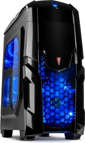 Inter-Tech Q2 Illuminator, Acrylfenster, Lüfter LED blau