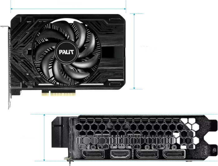 Palit GeForce RTX 4060 StormX, 8GB GDDR6, HDMI, 3x DP
