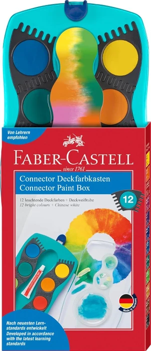 Faber-Castell Connector Farbkasten türkis, 12 Farben